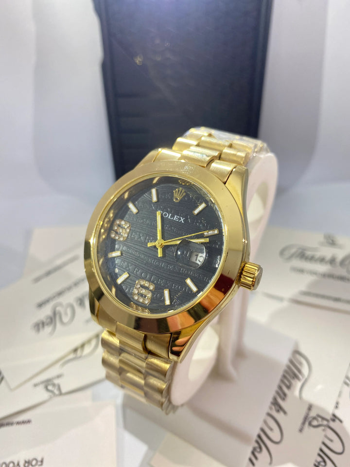 Rolex Oyster Perpetual Datejust – Black Dial Gold Edition - EarStrength