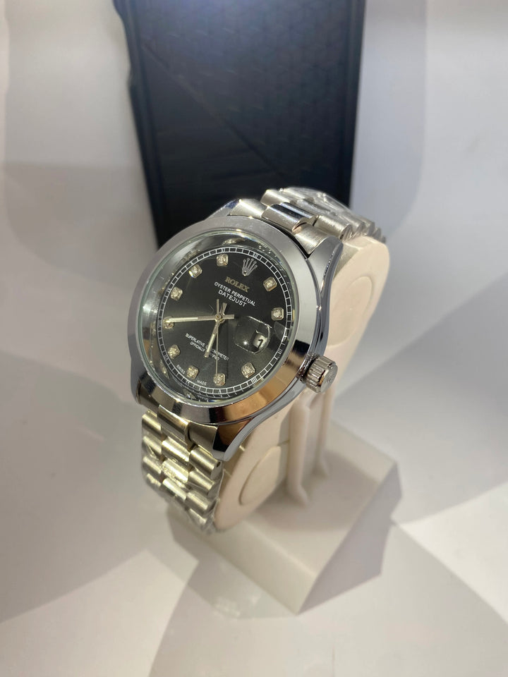 Rolex Datejust 41 – Black Diamond Dial with White Gold Fluted Bezel & Jubilee Bracelet - EarStrength