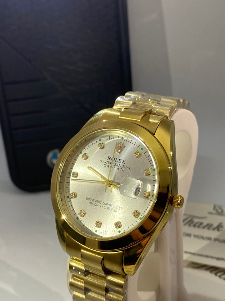 Rolex Oyster Perpetual Datejust – White Dial Gold Edition - EarStrength