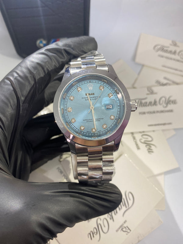 Rolex Oyster Perpetual Datejust – White Dial with Silver Diamond - EarStrength